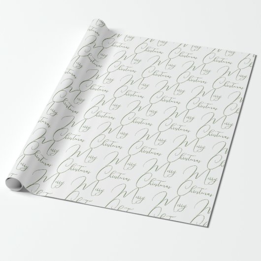 Frohe Weihnachten Elegant Script Wrapping Paper Geschenkpapier (Ungerollt)
