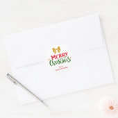 Frohe Weihnachten Elegant Sticker Personalize (Umschlag)