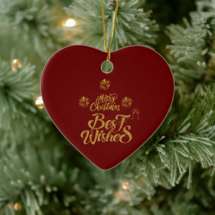 Frohe Weihnachten Elegant Trendy Keramik Ornament