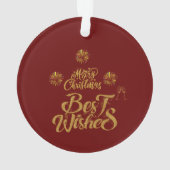 Frohe Weihnachten Elegant Trendy Ornament (Rückseite)