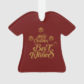 Frohe Weihnachten Elegant Trendy Ornament (Rückseite)