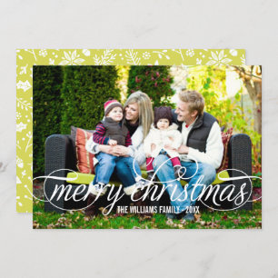 Frohe Weihnachten Elegant White Script Overlay