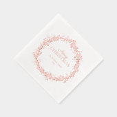 Frohe Weihnachten Elegant Wreath Party Rose Gold Servietten Mit Folie (Rechts)