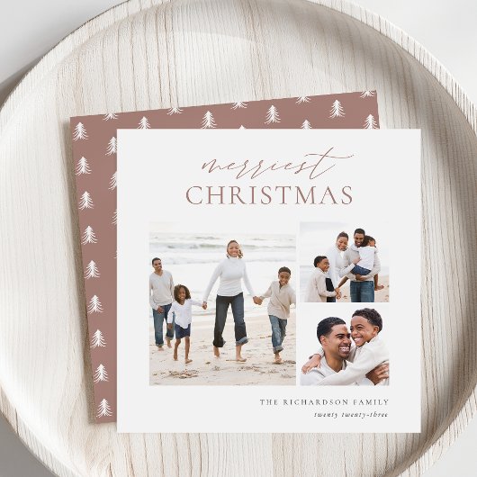 Frohe Weihnachten Elegante 3 Foto Collage