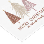 Frohe Weihnachten Elegante Bäume Custom Festival W Kurzer Tischläufer (Ecke)