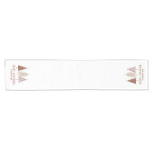 Frohe Weihnachten Elegante Bäume Custom Festival W Kurzer Tischläufer (Horizontal)