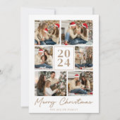 Frohe Weihnachten Elegante Beige Familie Foto Coll (Vorderseite)