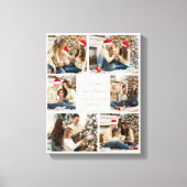 Frohe Weihnachten Elegante Beige Familie Foto Coll Leinwanddruck (Vorderseite)