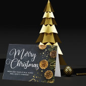 Frohe Weihnachten Elegante Business Black Gold