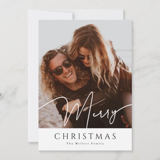 Frohe Weihnachten Elegante Collage 4 Foto Holiday (Vorderseite)