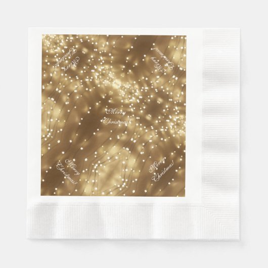 Frohe Weihnachten Elegante Festliche Lichterfolge Serviette (Vorderseite)