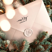 Frohe Weihnachten Elegante handgeschriebene Skript Gummistempel