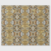 Frohe Weihnachten Elegante Imitate Gold Silver Scr Geschenkpapier (Flach)