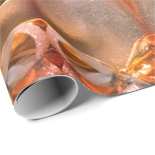 Frohe Weihnachten Elegante Imitate Red Copper Gold Geschenkpapier