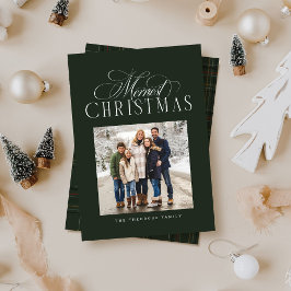 Frohe Weihnachten elegante Jägergrün-Foto