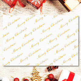 Frohe Weihnachten Elegante Kalligrafie Custom Text Seidenpapier