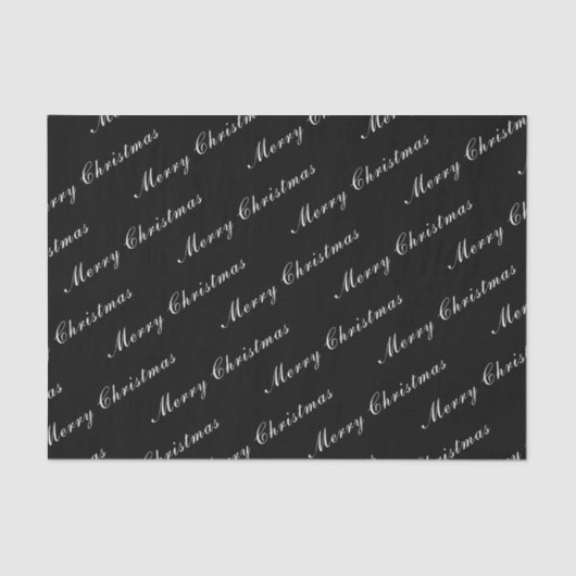 Frohe Weihnachten Elegante Kalligrafie Custom Text Seidenpapier (Vorderseite)