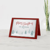 Frohe Weihnachten Elegante Land Winter Spruce Tree (Vorderseite)