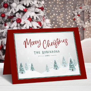 Frohe Weihnachten Elegante Land Winter Spruce Tree