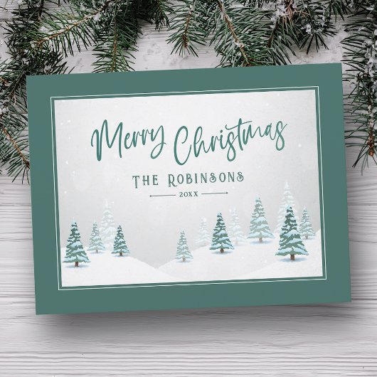 Frohe Weihnachten Elegante Land Winter Spruce Tree