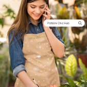 Frohe Weihnachten Elegante Pastel Beige Snowflake Schürze