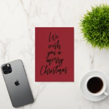 Frohe Weihnachten Elegante Red Gold Foil Card