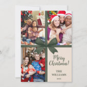 Frohe Weihnachten Elegante Schleife Geschenk Foto (Vorderseite)