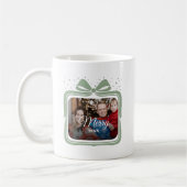 Frohe Weihnachten Elegante Schleife Geschenk Foto  Kaffeetasse (Links)