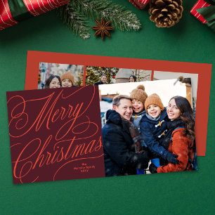 Frohe Weihnachten elegante Schrift klassisches Fot