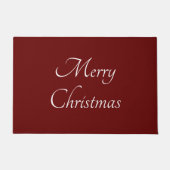 Frohe Weihnachten Elegante Script Classic Red Fußmatte (Vorderseite)
