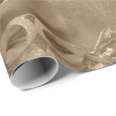 Frohe Weihnachten Elegante Script Copper Brown Geschenkpapier (Rolleneckpunkt)