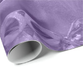 Frohe Weihnachten Elegante Script Moderne Lila Geschenkpapier (Rolleneckpunkt)