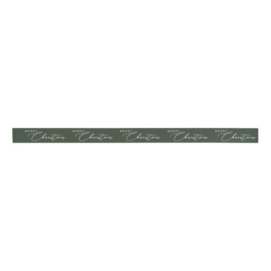 Frohe Weihnachten Elegante Script Moderne Minimali Ripsband (Vorderseite)
