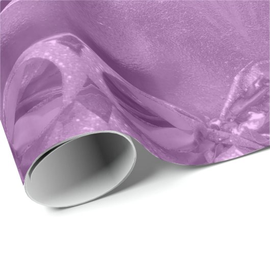 Frohe Weihnachten Elegante Script Modernes Rosa Geschenkpapier (Rolleneckpunkt)