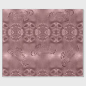 Frohe Weihnachten Elegante Script Red Copper Geschenkpapier (Flach)