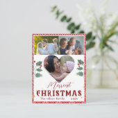 Frohe Weihnachten Elegante Typografie 3 Bilder (Stehend Vorderseite)