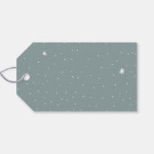 Frohe Weihnachten | Elegante Typografie Aquamarin Geschenkanhänger (Rückseite Horizontal)