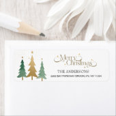 Frohe Weihnachten Elegante Wasserfarben Pine Trees (Insitu)