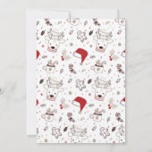 Frohe Weihnachten Elegante Wasserfarbkarte Einladung (Rückseite)