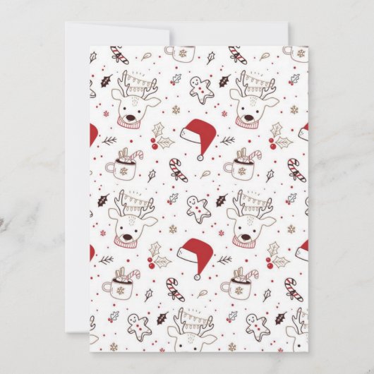 Frohe Weihnachten Elegante Wasserfarbkarte Einladung (Rückseite)