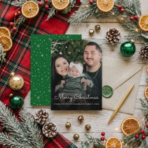Frohe Weihnachten Elegante weiße Schrift Familienf