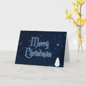 Frohe Weihnachten eleganten Weihnachtsschneemann Karte (Gelbe Blume)