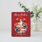 Frohe Weihnachten Eleganter Bilderrahmen für ein F (Stehend Vorderseite)