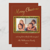 Frohe Weihnachten Eleganter Foto Rahmen (Vorne/Hinten)