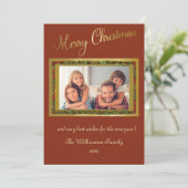 Frohe Weihnachten Eleganter Foto Rahmen (Stehend Vorderseite)