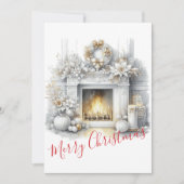 Frohe Weihnachten – Eleganter Kamin  (Vorderseite)