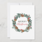 Frohe Weihnachten Eleganter Kranz ohne Foto (Vorderseite)