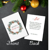 Frohe Weihnachten Eleganter Kranz ohne Foto