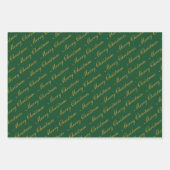 Frohe Weihnachten Eleganter Text Geschenkpapier Set (Vorderseite 3)
