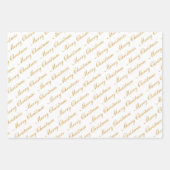 Frohe Weihnachten Eleganter Text Geschenkpapier Set (Vorderseite 2)